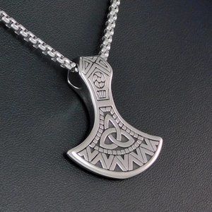 Norse Viking Axe Pendant Necklace